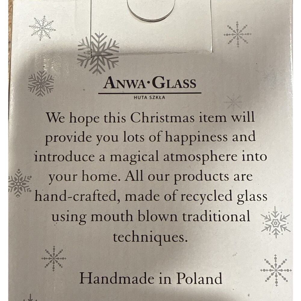 Anwa Glass Hand Blown Multicolor Christmas Ornament – Poland - Picture 3 of 4